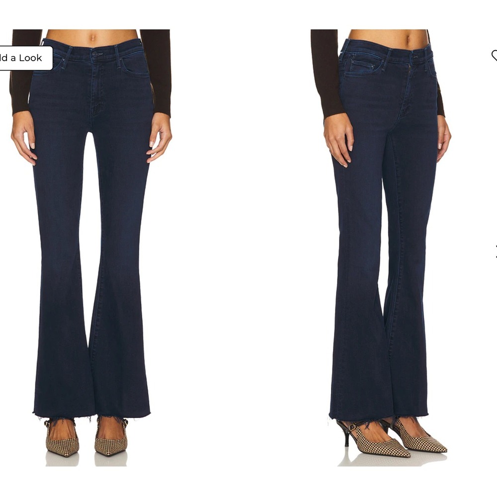 Mother Denim The Weekender Fray Flared Jeans n Chip On My Shoulder Women 24 $258